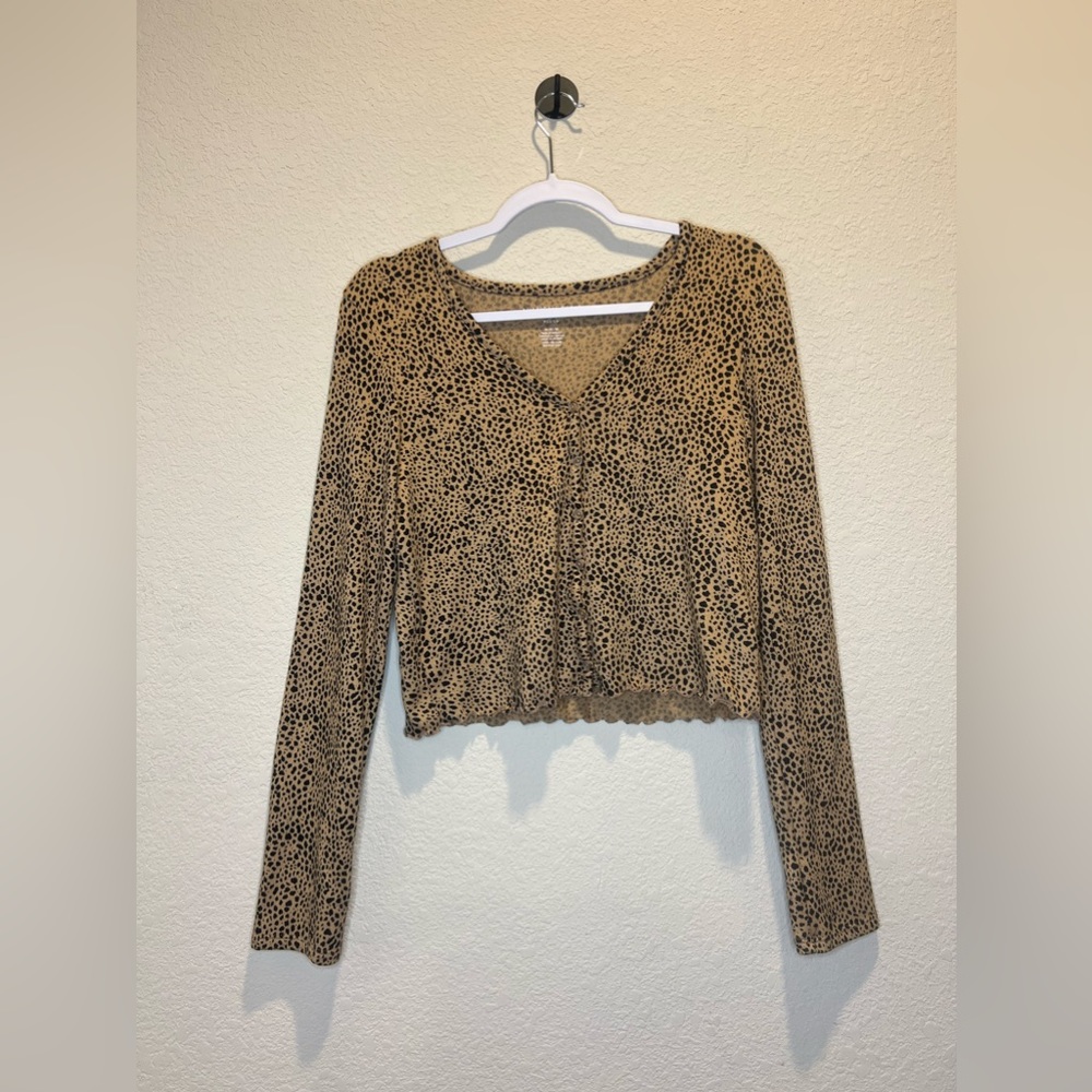 Leopard Print Long Sleeve Shirt